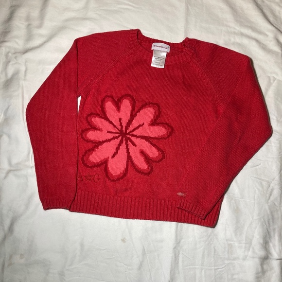 American Girl Other - American girl, red and pink flower sweater